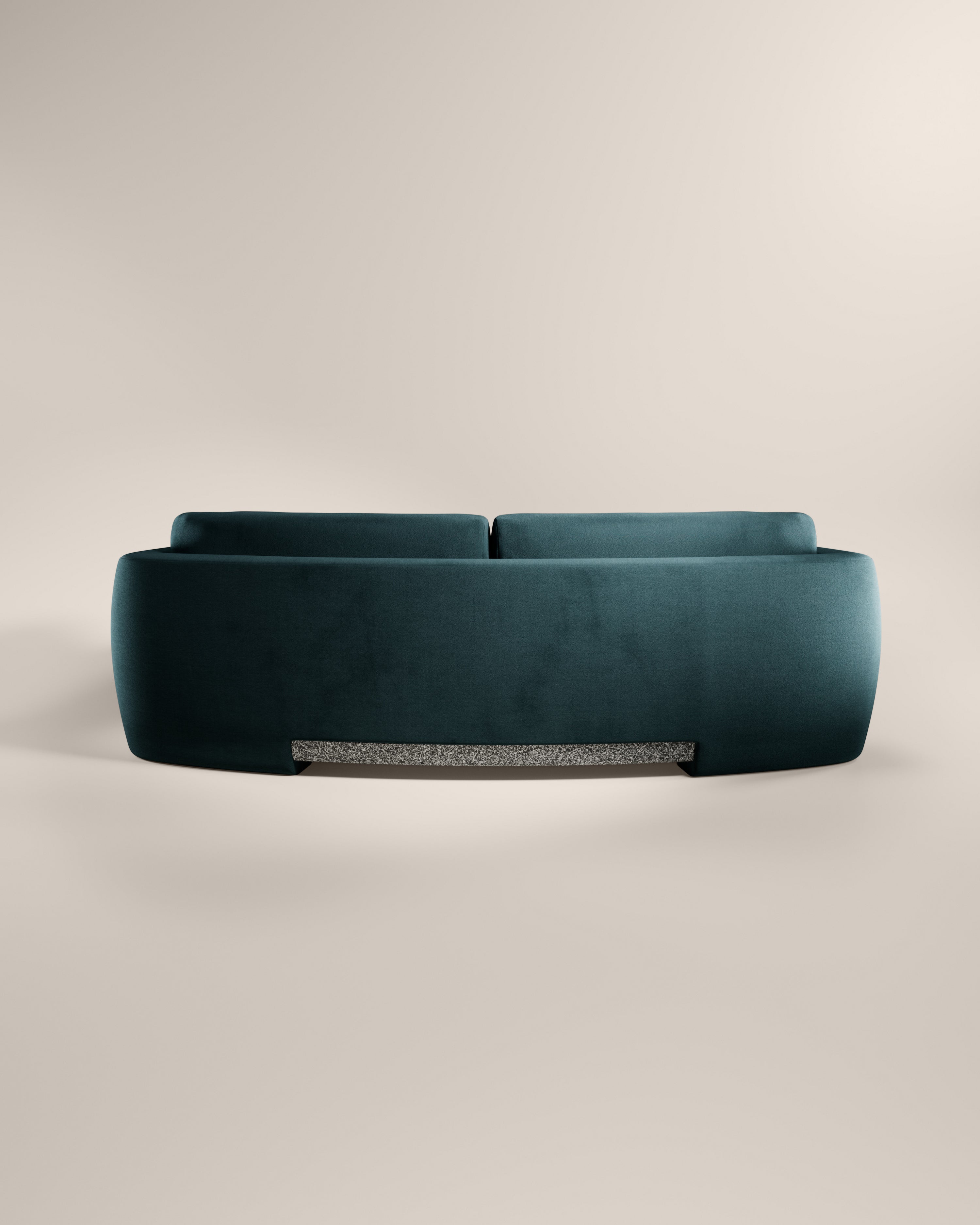 LaBrea 2 Seater Curved Sofa Notte Cotton Velvet